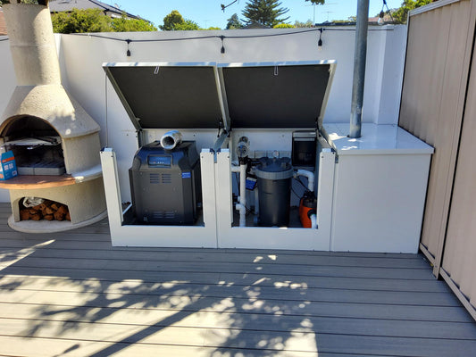 Acoustic Box soundproof pump enclosure made of galvanized steel for outdoor pool pumps