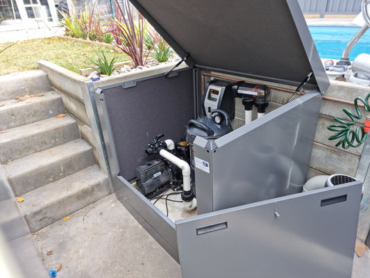Acoustic Box soundproof pump enclosure made of galvanized steel for outdoor pool pumps