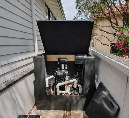 Acoustic Box soundproof pump enclosure made of galvanized steel for outdoor pool pumps