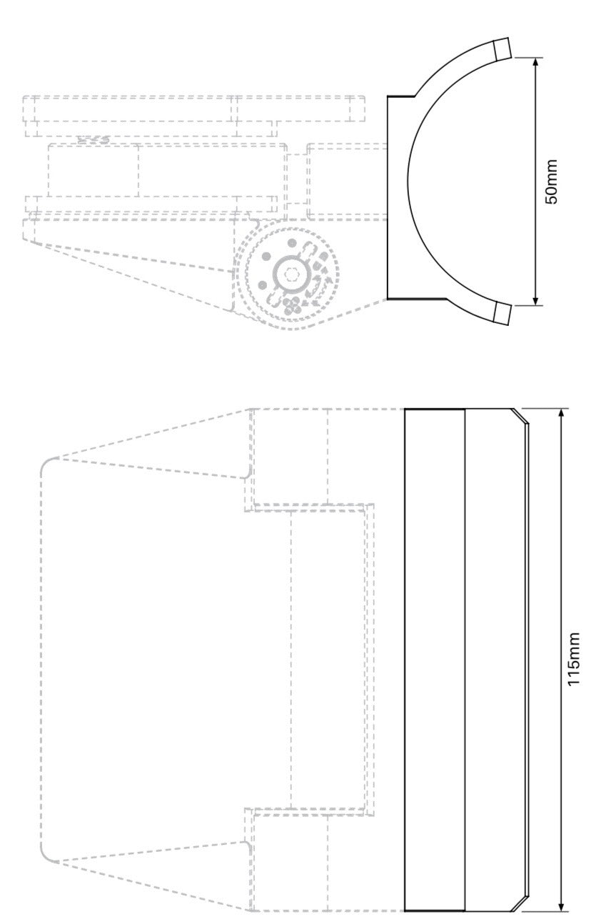 Round Post Bracket for Polaris Hinge | SS2205 | Suits 50mm Round Posts | Black, Satin & Polish