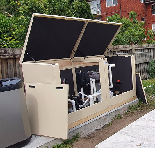 Acoustic Box soundproof pump enclosure made of galvanized steel for outdoor pool pumps