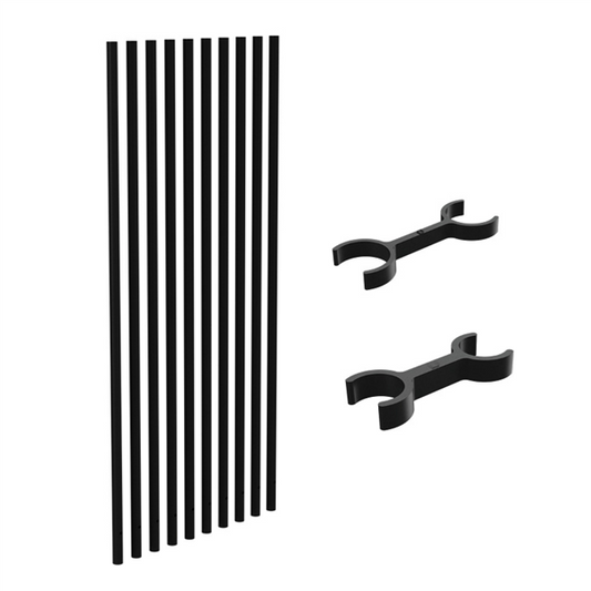 PIK Fencing Kit in a Box 1600mm Satin Black & Pearl White | AS1926.1 Pool Compliant Individual Steel Pickets
