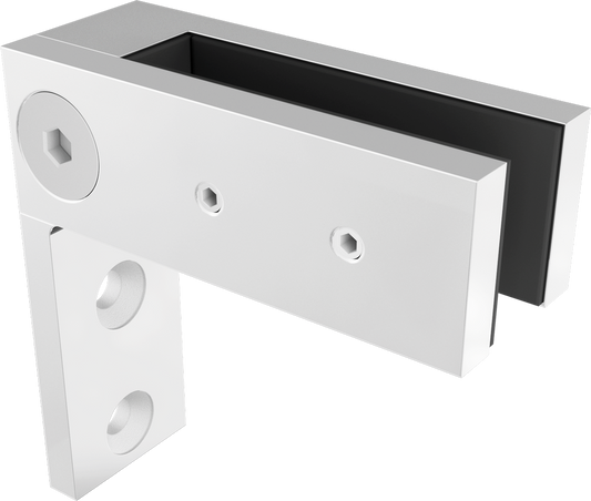 Wall to Glass Clamp | SS316 | 12mm Glass | 20-65mm Gap | Black, White, Satin & Polish
