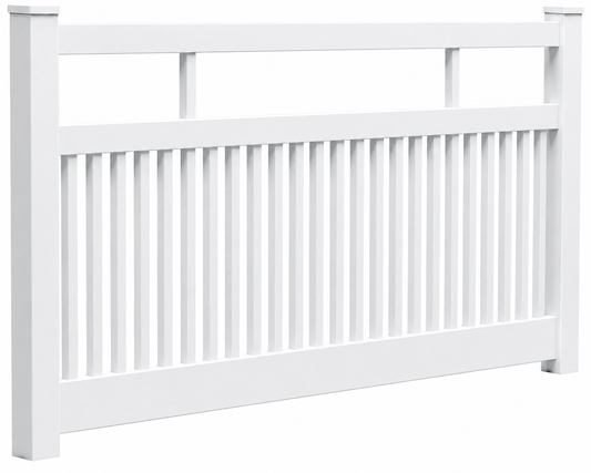 PVC Combo Privacy Fence Panel & Posts - 2388mm W x 1800mm H | White