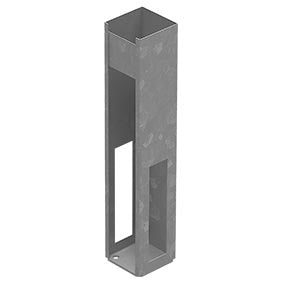 PVC Fence Post Concealed Base Plate | Surface Mount | 102mm & 127mm | Galvanised Steel