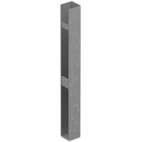 PVC Fence Post Concealed Base Plate | Surface Mount | 102mm & 127mm | Galvanised Steel