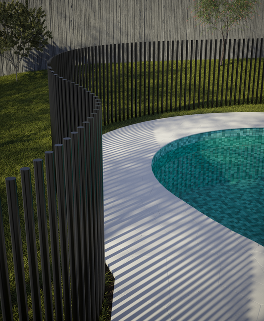 PIK Fencing 10 Pack | 1600mm Satin Black & Pearl White | AS1926.1 Pool Compliant Individual Steel Pickets