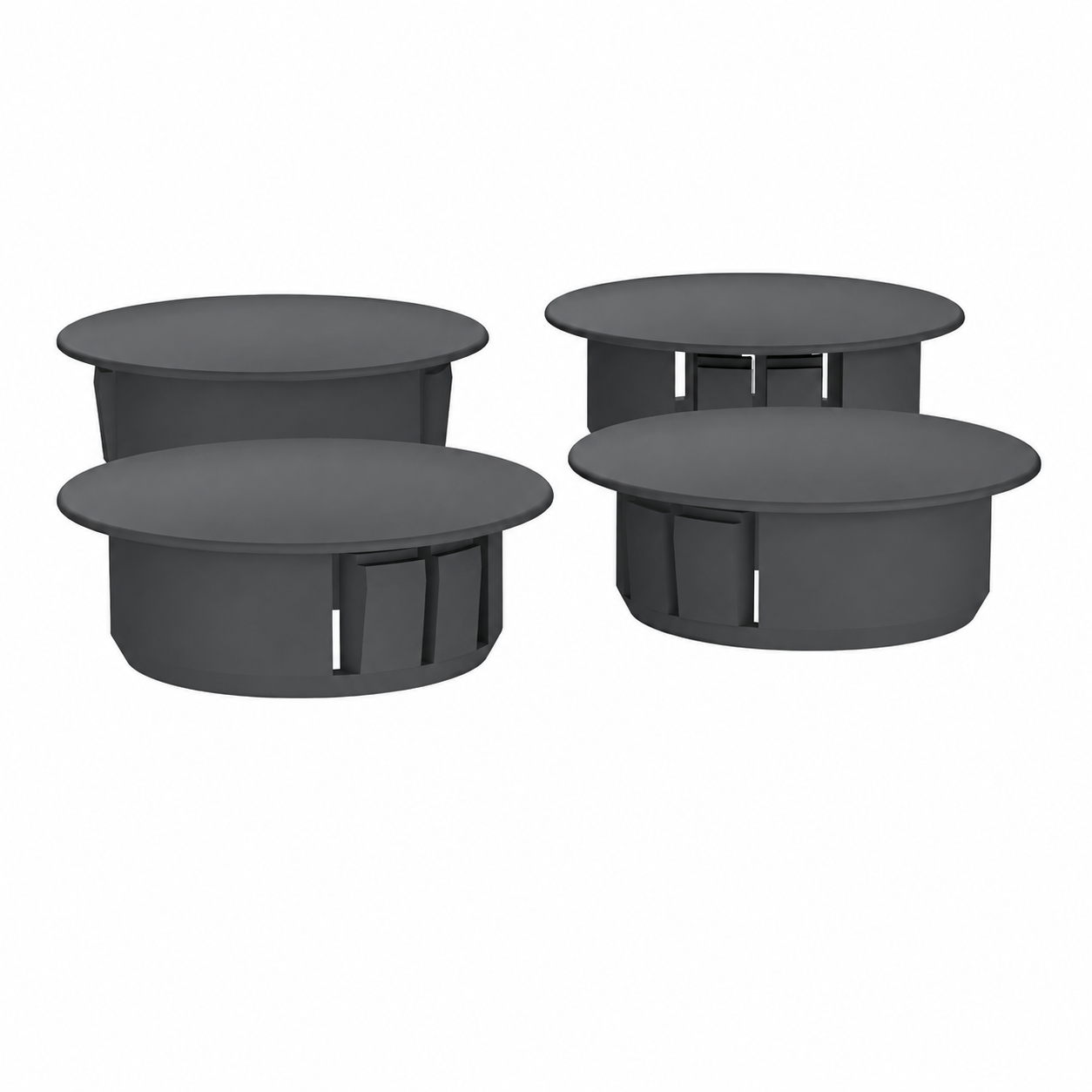 Aluminium Fence Post Hole Plugs | Black, White & Monument | Pack of 4