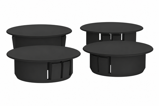 Aluminium Fence Post Hole Plugs | Black, White & Monument | Pack of 4
