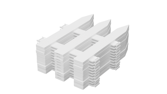 PVC Garden & Lawn Edging | White | 3000mm | 10 Pack