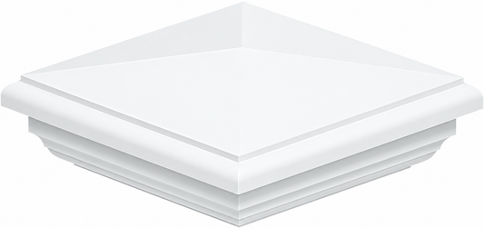 Hampton PVC Post Cap | White | English & Slimline Styles