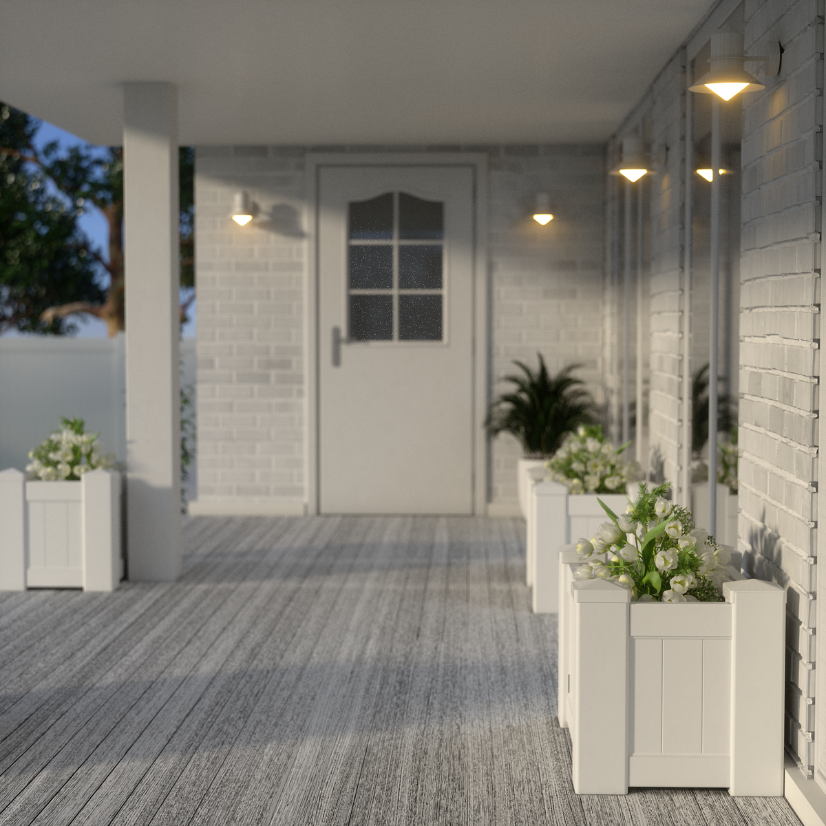 Hampton PVC Planter Box | White | 3 Sizes Available