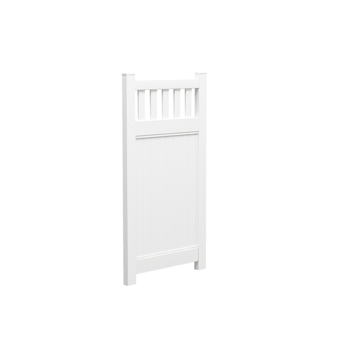 White PVC Combo Privacy Gate | 1000mm W x 1800mm H