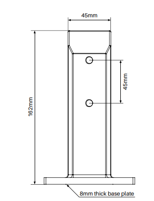 Standard base plate spigot