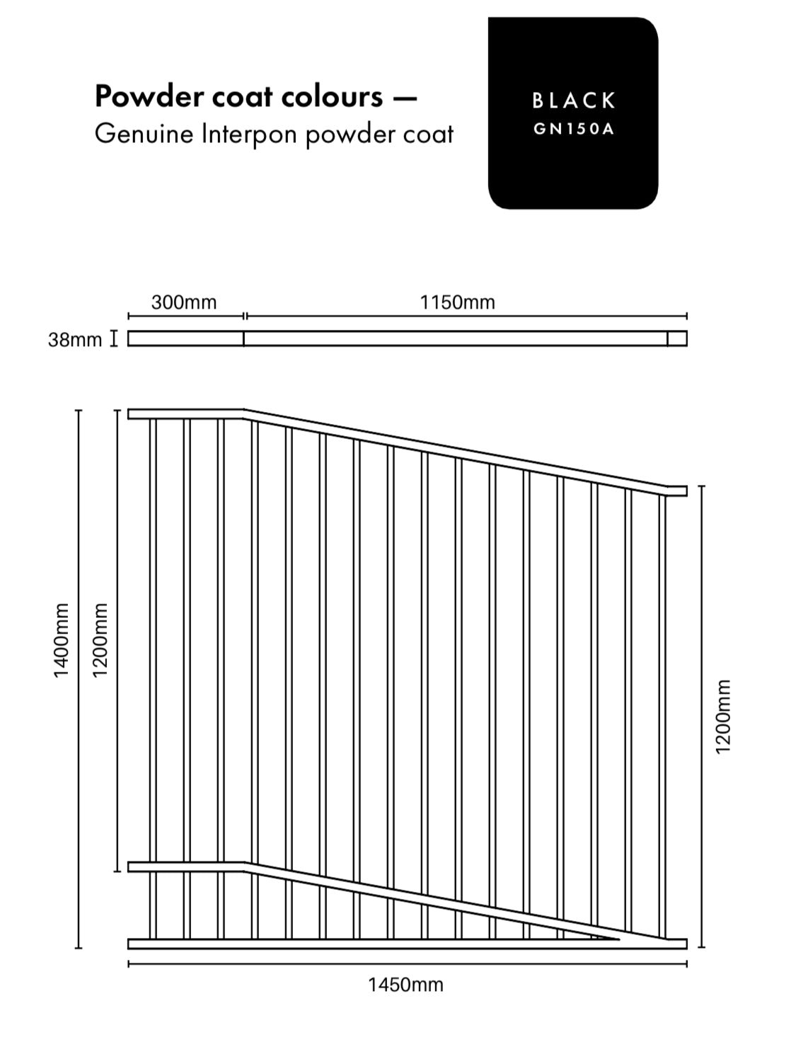 Standard aluminium rake panel