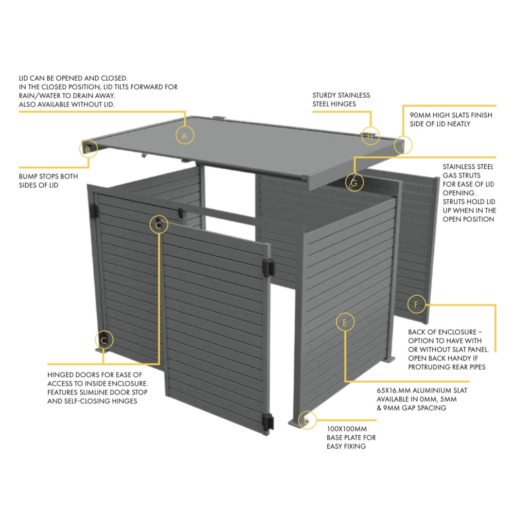 Pool Panel Box Custom Aluminium Pool Equipment Enclosure - Made to Order | 10 Year Wa ...