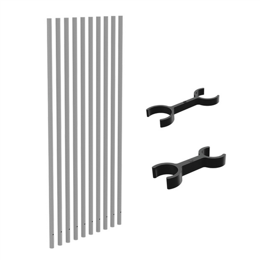 PIK Fencing Kit in a Box 1600mm Satin Black & Pearl White | AS1926.1 Pool Compliant Individual Steel Pickets