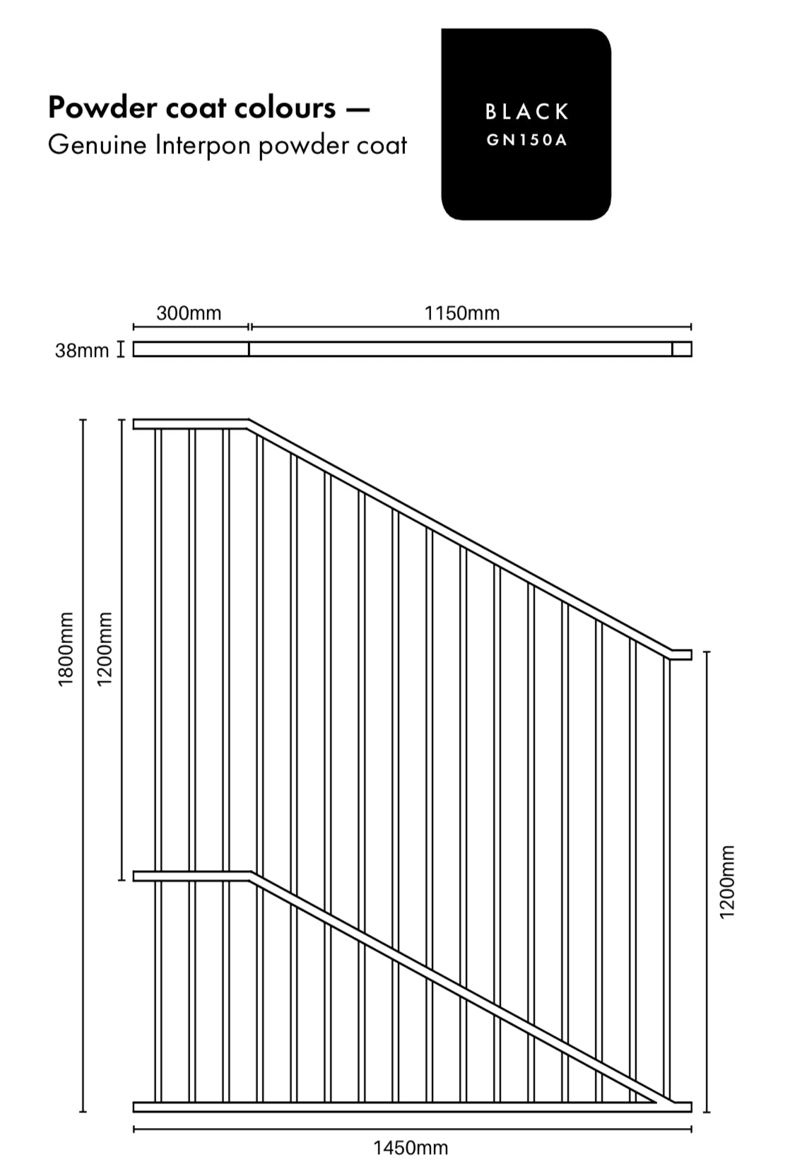 Standard aluminium rake panel