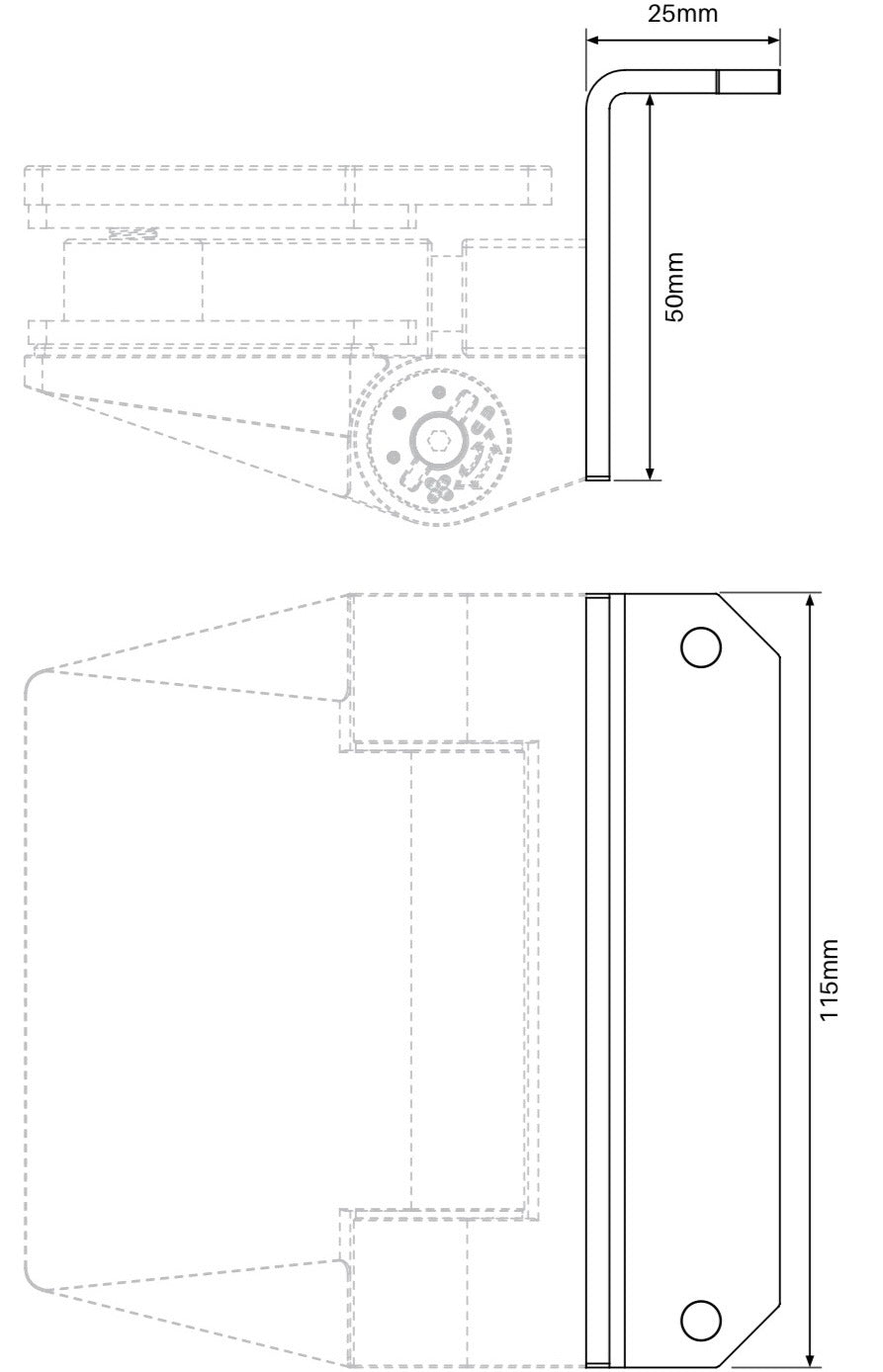 Square Post Bracket for Polaris Hinge | SS2205 | Suits 50mm Posts | Black, Satin & Polish