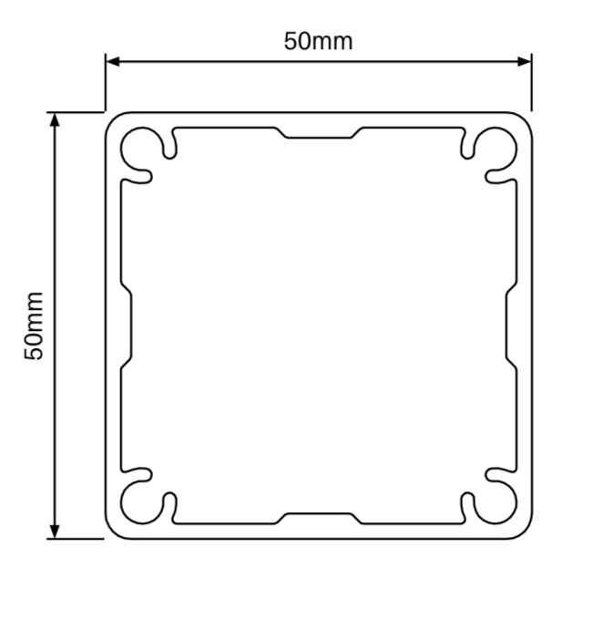 PREMIUM - Square edge post