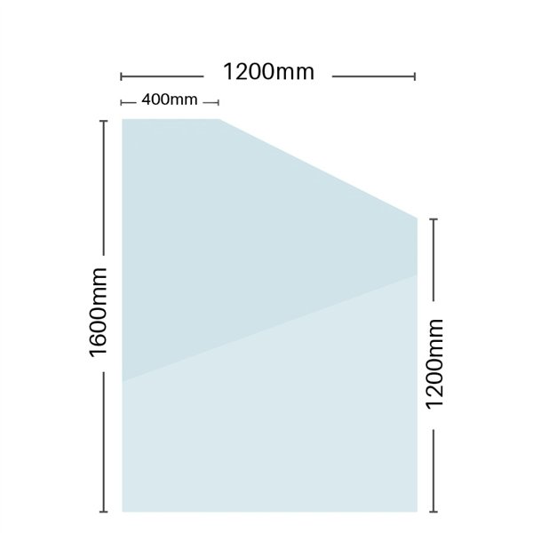 Glass Retaining Wall Raked Panels