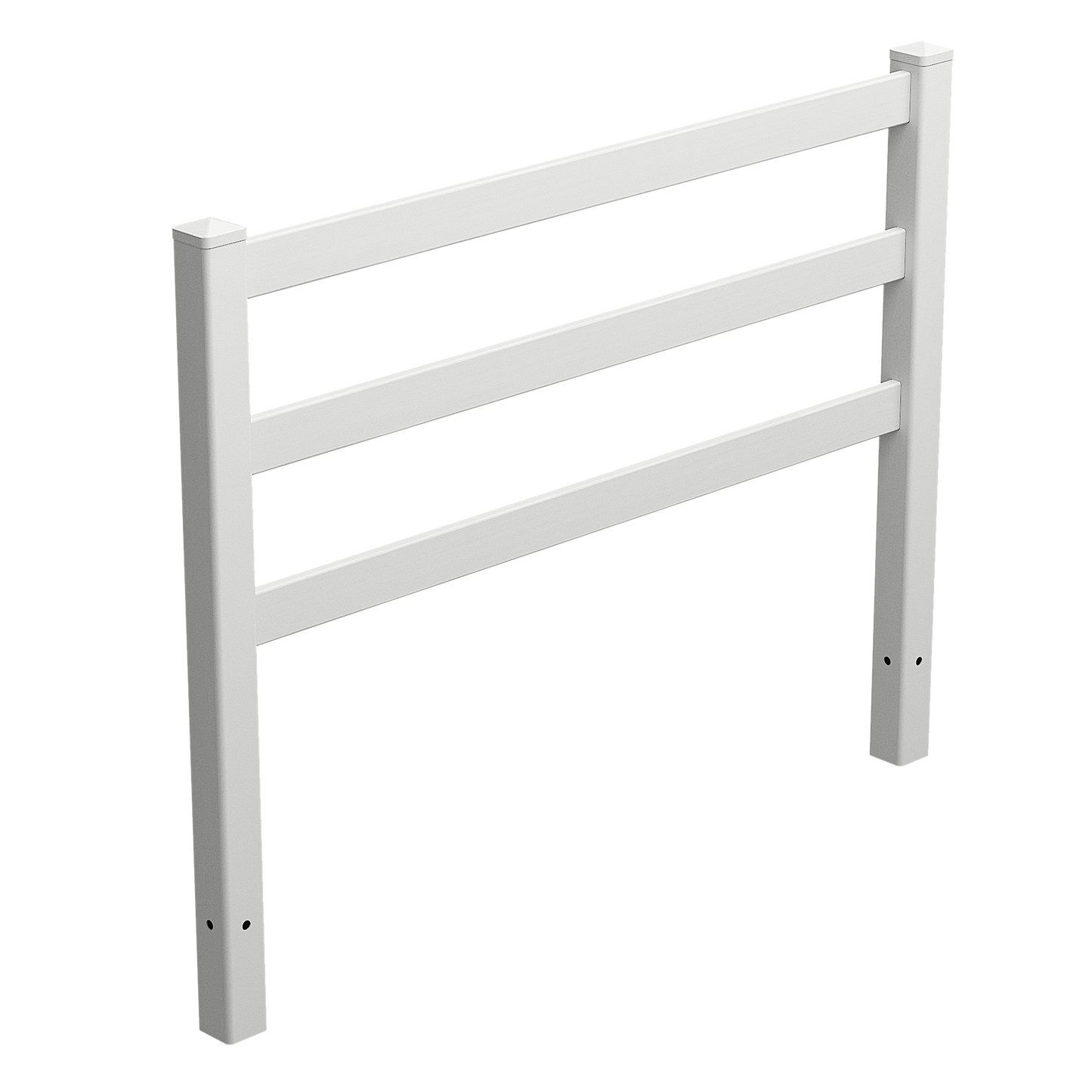PVC 3 Rail Fence & Posts - 2388mm W x 1350mm H | White