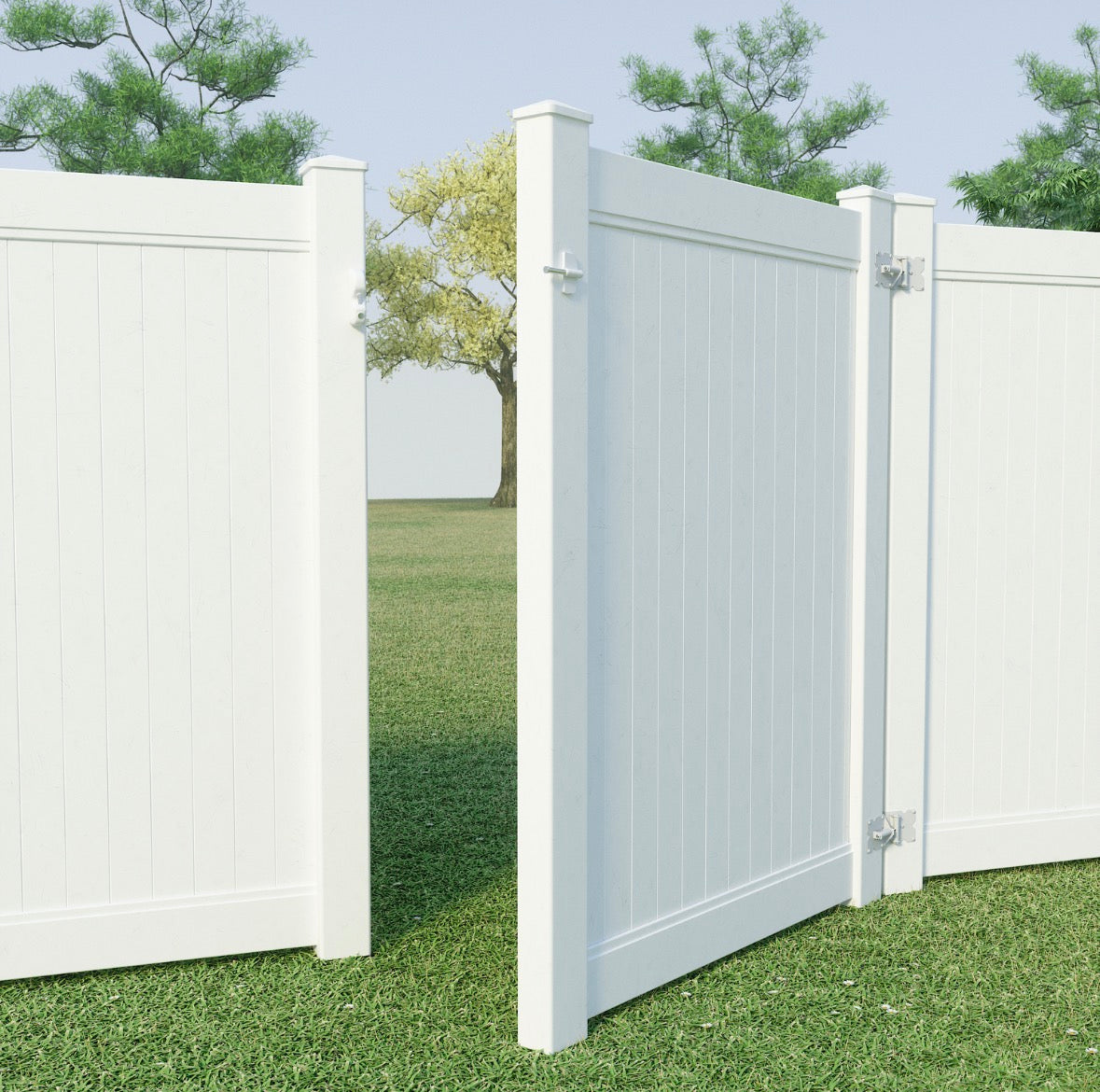 D&D TruClose Hamptons Gate Hinge | Adjustable Tension | White & Black | 2 Pack