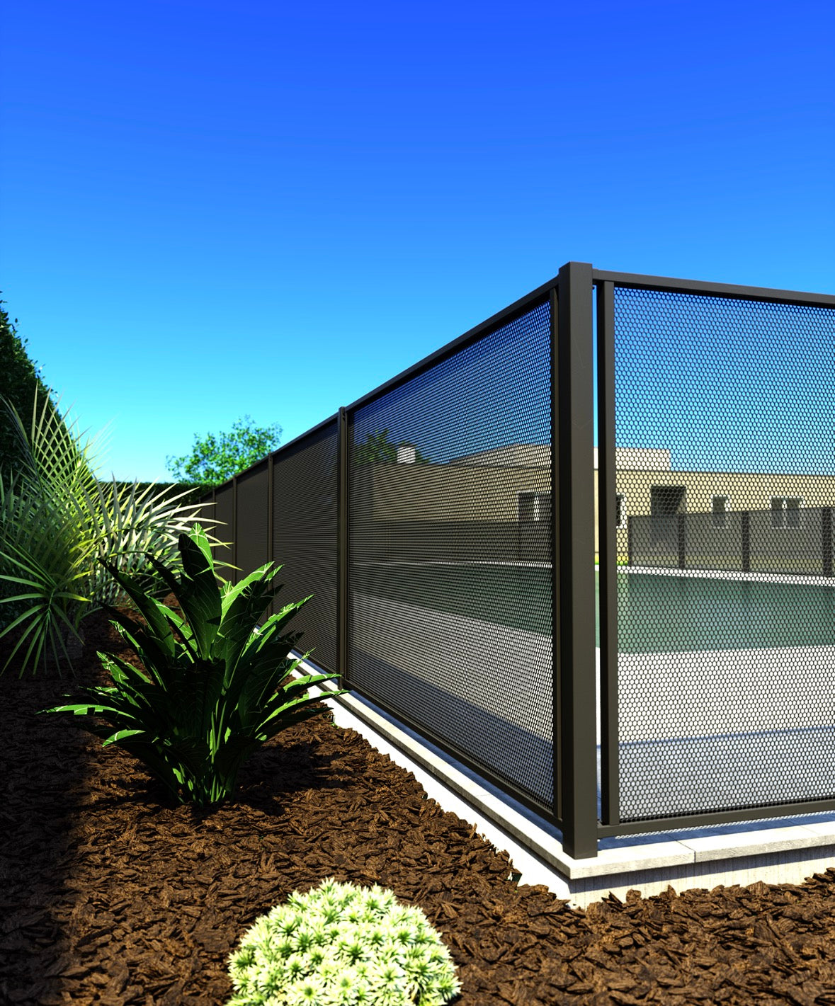 Premium Perf Pool Fence Panel | Standard | 1988mm W x 1188mm H | AS1926.1