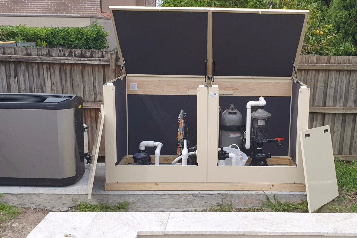 Acoustic Box™ Soundproof Pool Pump Enclosure | 2228mm Wide