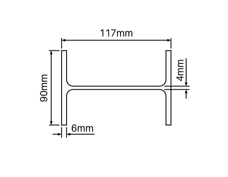 PVC Fence Post I-Beam Stiffener | Aluminium | White Fencing Accessory