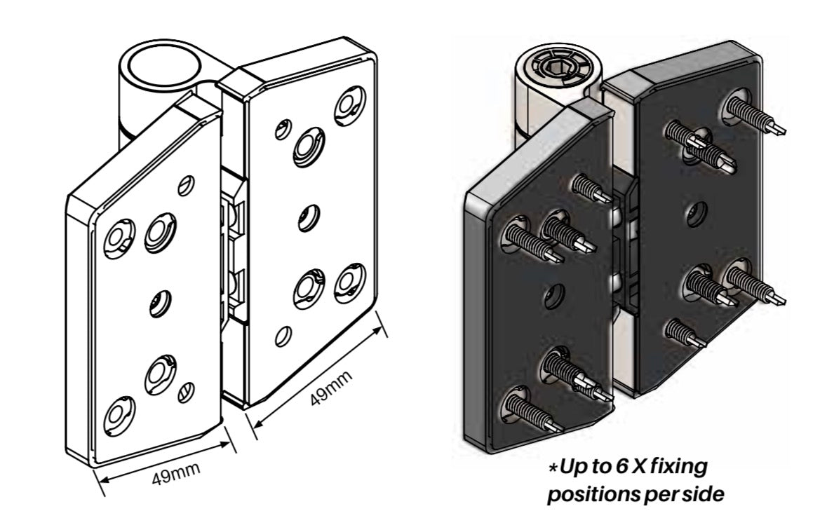 Polaris 156 Series Hinge - Timber and Metal