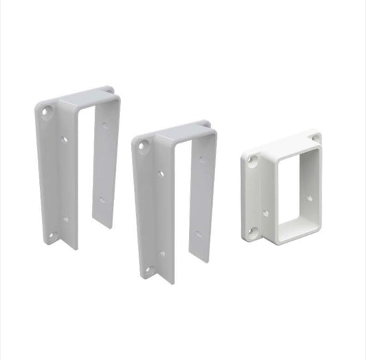 PVC Fence Wall & Post Brackets | White | Multiple Styles