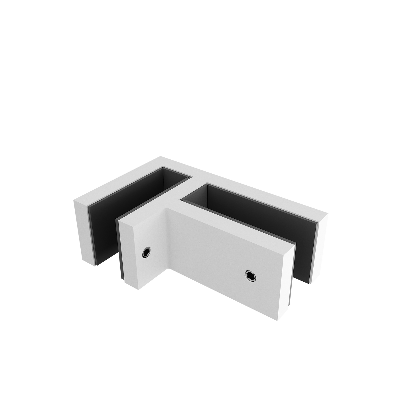 90 Degree Corner Glass Clamp | SS316 | 12mm Glass | Black, White, Satin & Polish