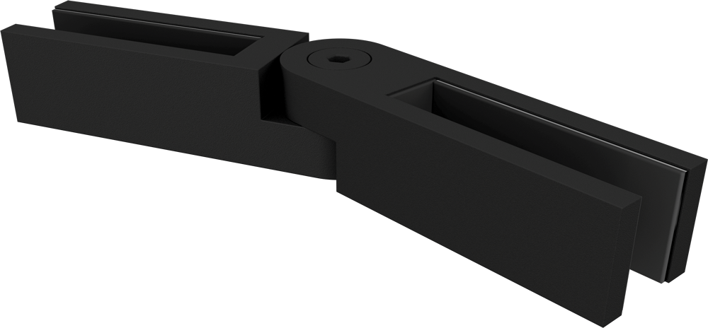 Swivel Glass Clamp | SS316 | 12mm Glass | Angled Panel Connections | Black, Satin & Polish