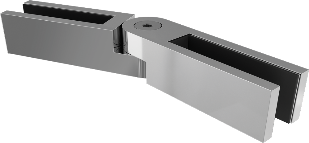 Swivel Glass Clamp | SS316 | 12mm Glass | Angled Panel Connections | Black, Satin & Polish