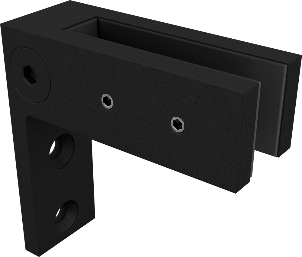 Wall to Glass Clamp | SS316 | 12mm Glass | 20-65mm Gap | Black, White, Satin & Polish
