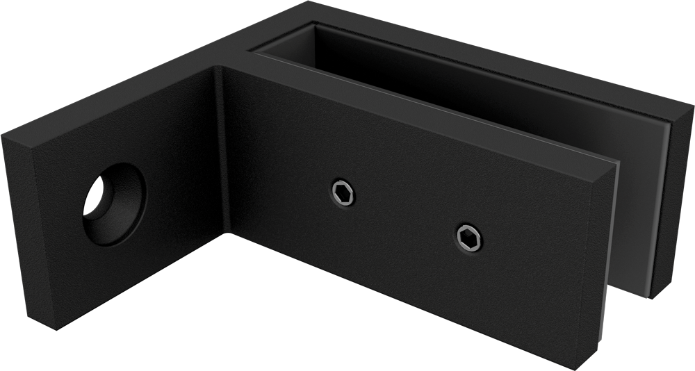 Offset Glass Clamp | SS316 | 12mm Glass | Black, Satin & Polish