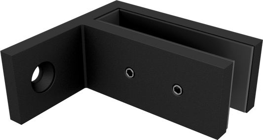 Offset Glass Clamp | SS316 | 12mm Glass | Black, Satin & Polish
