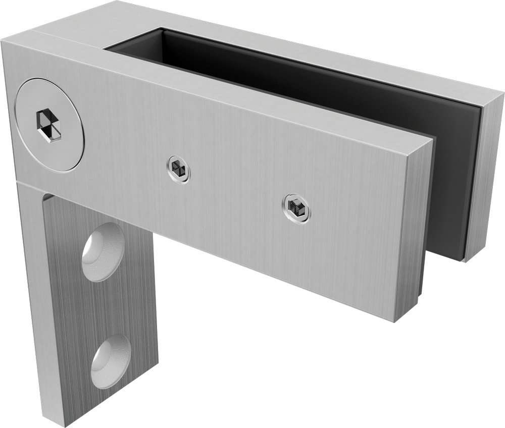 Wall to Glass Clamp | SS316 | 12mm Glass | 20-65mm Gap | Black, White, Satin & Polish