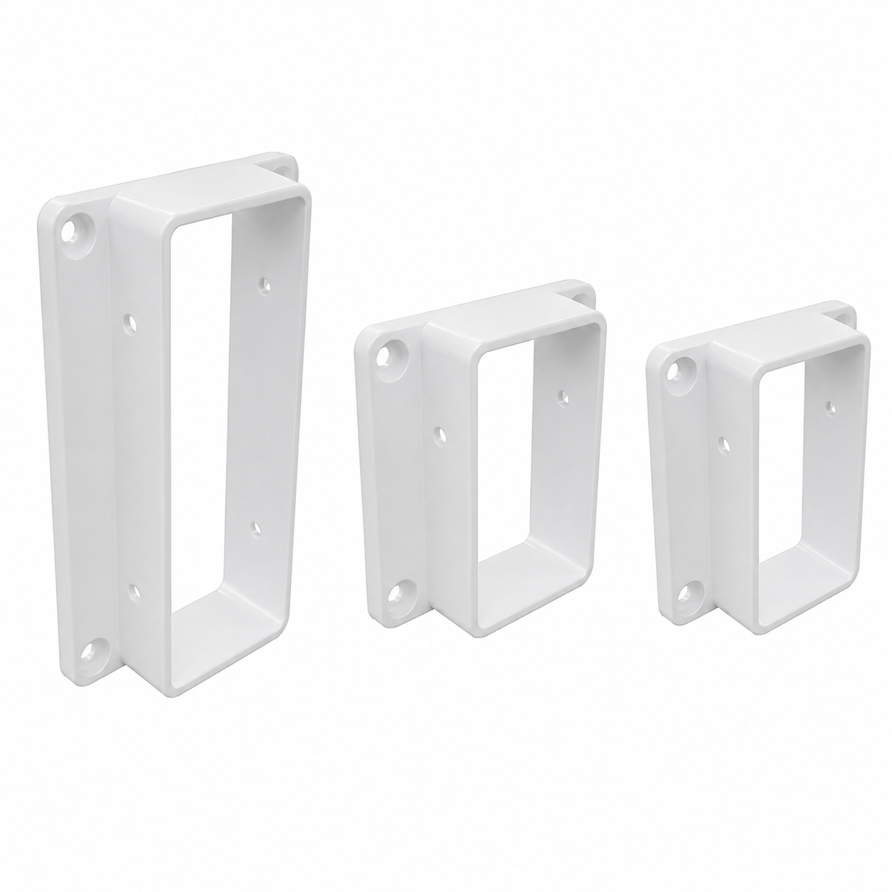 PVC Fence Wall & Post Brackets | White | Multiple Styles