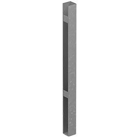 PVC Fence Post Concealed Base Plate | Surface Mount | 102mm & 127mm | Galvanised Steel