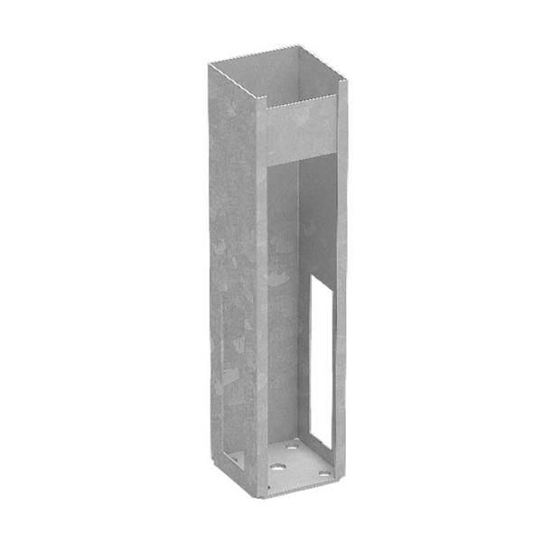 PVC Fence Post Concealed Base Plate | Surface Mount | 102mm & 127mm | Galvanised Steel
