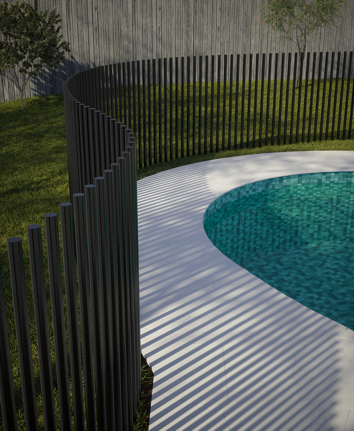 PIK Fencing 10 Pack | 1600mm Satin Black & Pearl White | AS1926.1 Pool Compliant Individual Steel Pickets