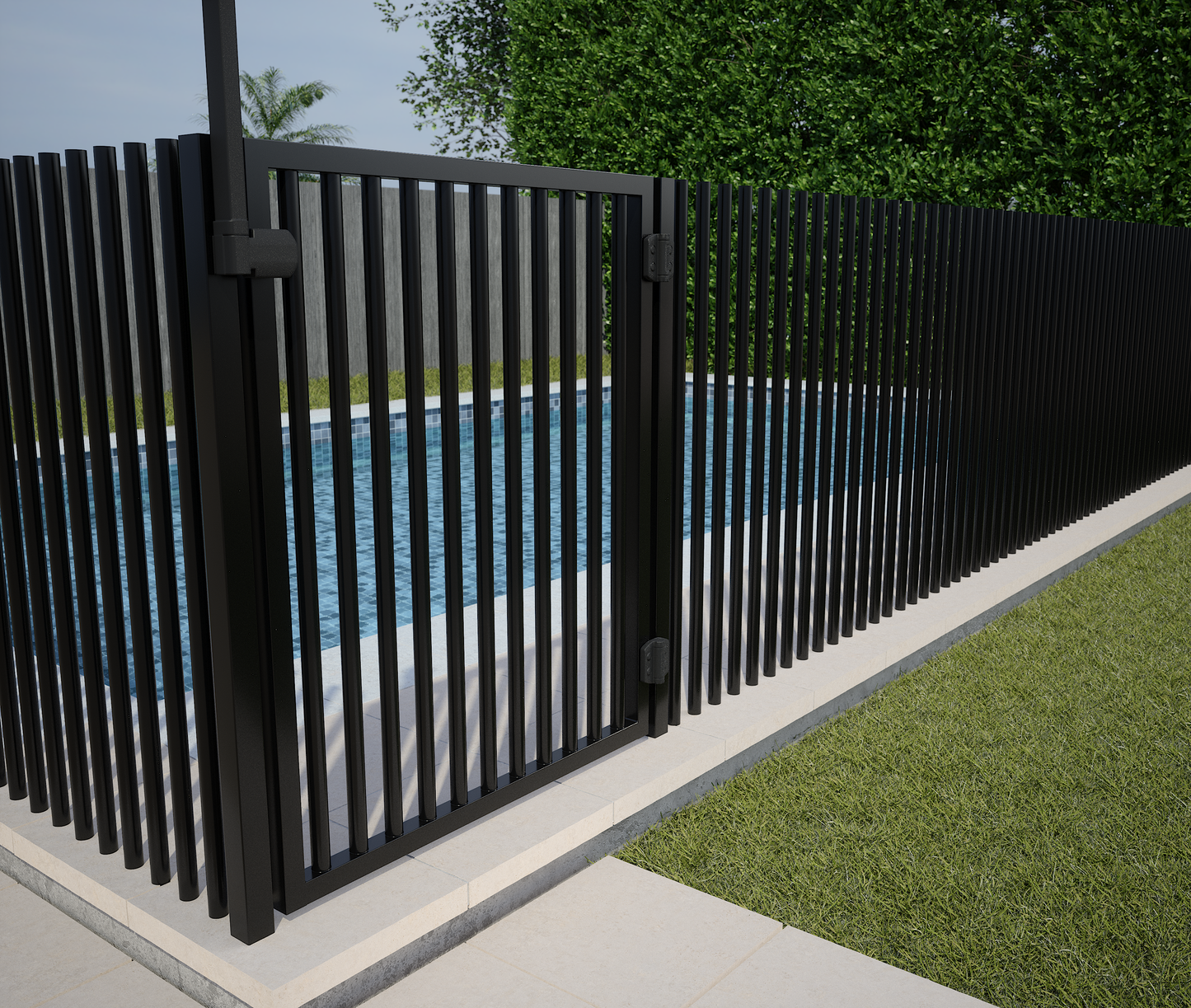 PIK Pool Fence Pedestrian Gate | 975mm W x 1200mm H | AS1926.1
