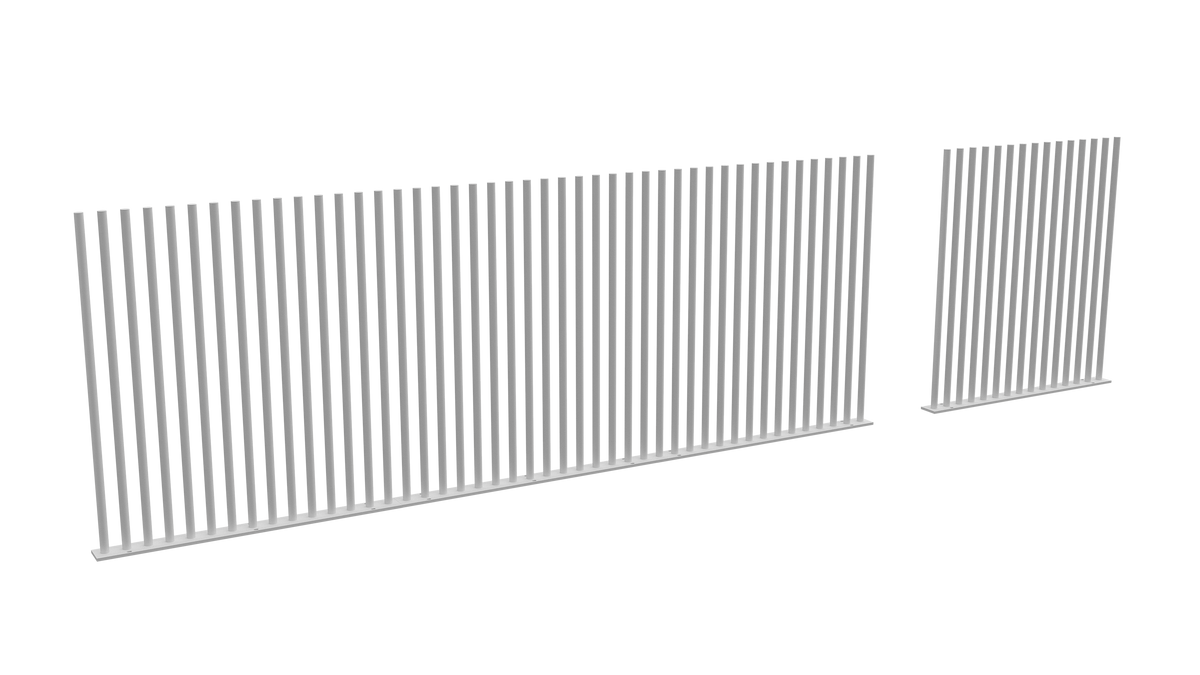 PIK Fencing Panel 1200mm Satin Black & Pearl White | AS1926.1 Pool Compliant Steel Picket Panel