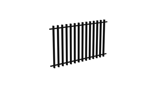 BARR Batten Aluminium Fence Panel | 1733mm W x 1000mm H | White & Black