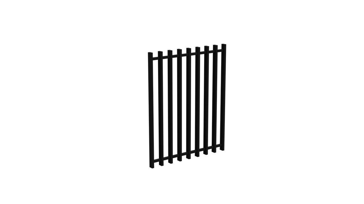 BARR Batten Aluminium Pool Fence Gate | 975mm W x 1200mm H | White & Black