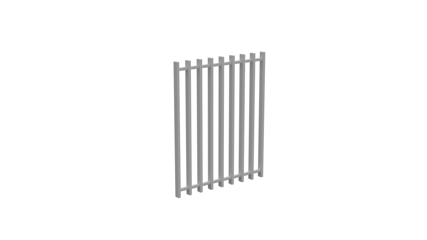 BARR Batten Aluminium Pool Fence Gate | 975mm W x 1200mm H | White & Black