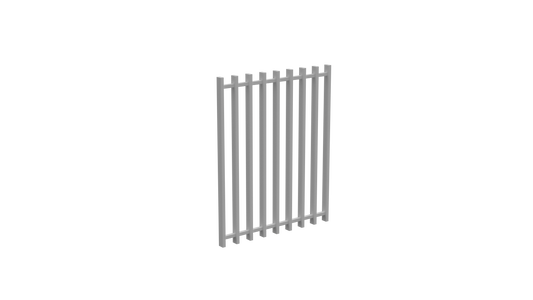 BARR Batten Aluminium Pool Fence Gate | 975mm W x 1200mm H | White & Black