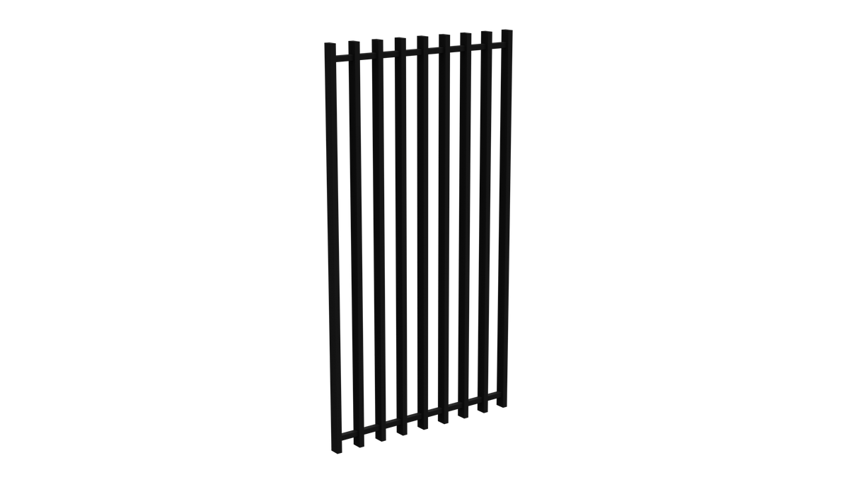 BARR Batten Aluminium Fence Gate | 975mm W x 1800mm H | White & Black